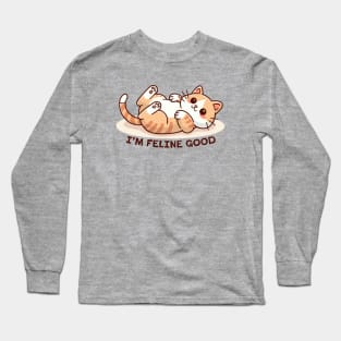 I'm feeling good cat Long Sleeve T-Shirt